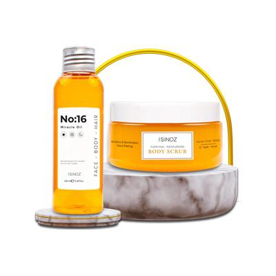 OIL 16 + BODY SCRUB SINOZ ( PRICE)