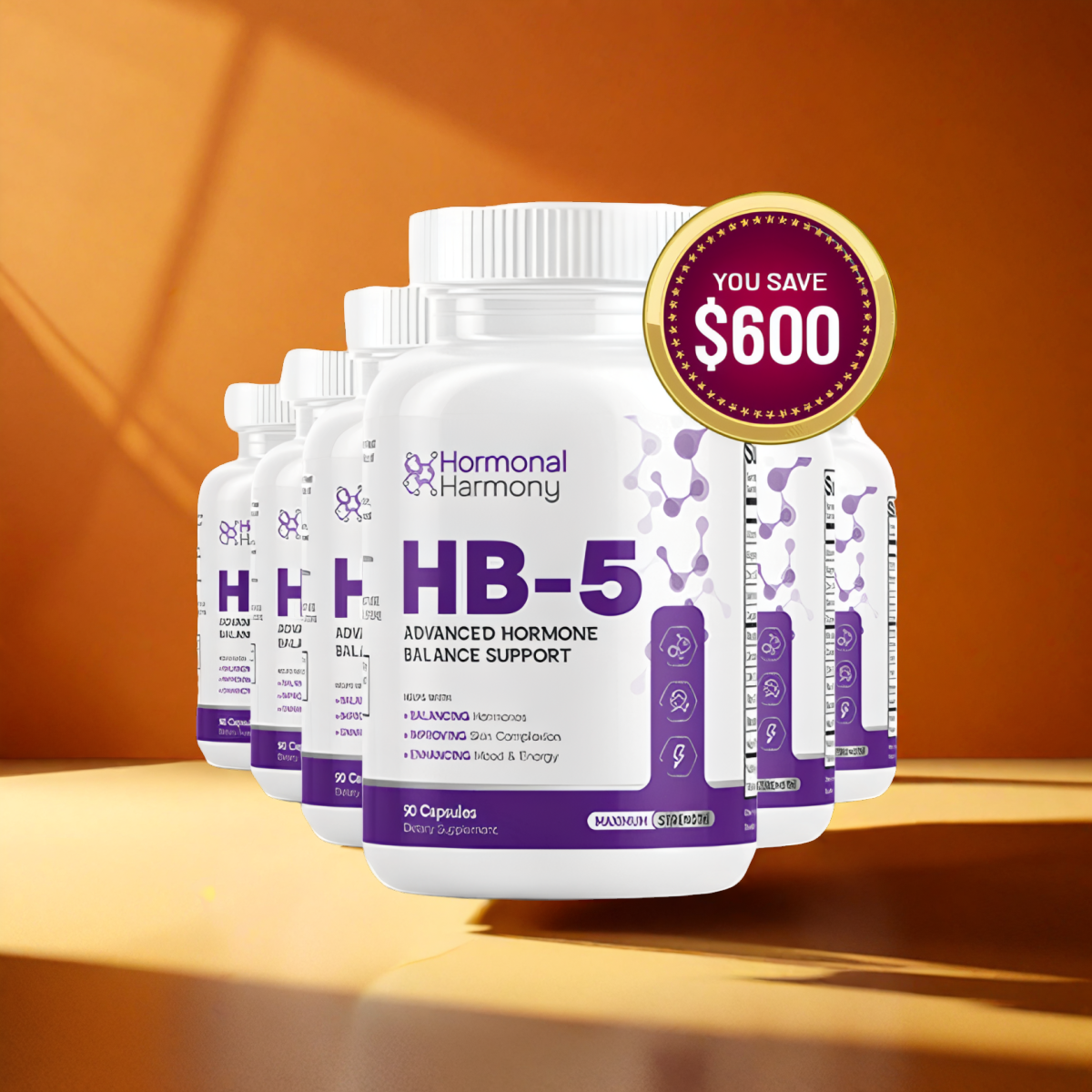 HB-5 (Hormonal Balance 5) - 6 month supply
