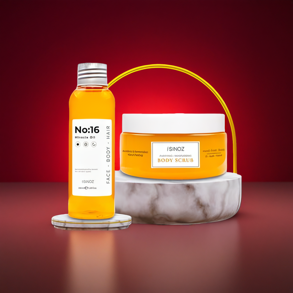 OIL 16 + BODY SCRUB SINOZ ( PRICE)