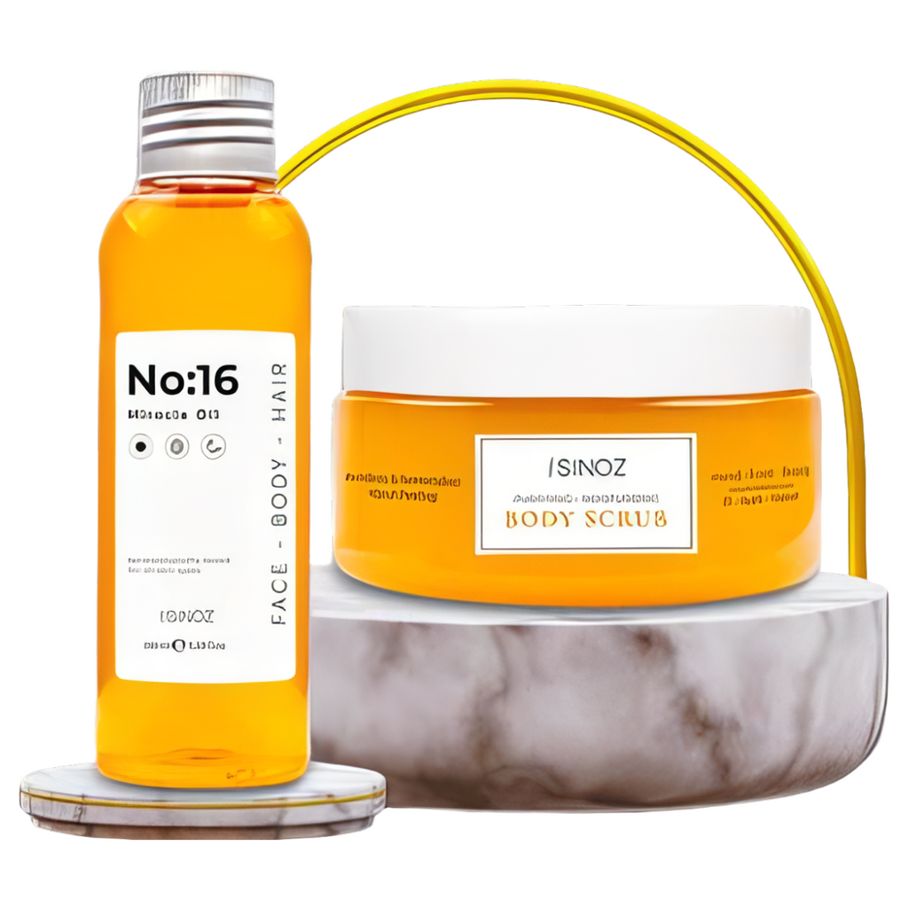 OIL 16 + BODY SCRUB SINOZ ( PRICE)